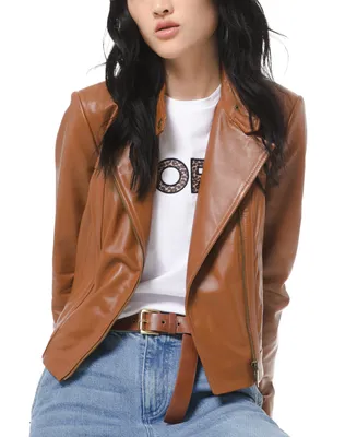 Michael Michael Kors Women's Leather Moto Jacket