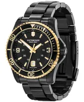 Victorinox Men's Maverick Black Pvd Stainless Steel Bracelet Watch 43mm