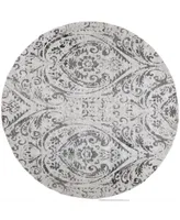 Nicole Miller Patio Sofia Juniper Ivory 7'10" Round Outdoor Area Rug