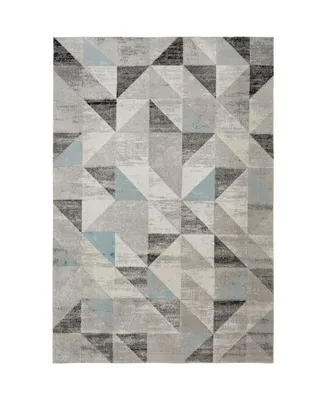 Nicole Miller Patio Sofia Holly Gray 5'3" x 7'2" Outdoor Area Rug Collection