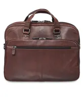 Mancini Buffalo Collection Expandable Double Compartment Laptop/ Tablet Briefcase