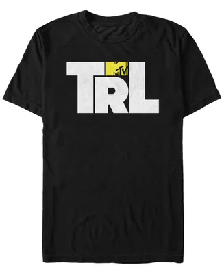 Mtv Men's Total Request Live Box Letters Logo Short Sleeve T-Shirt