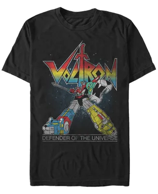 Voltron: Defender Of The Universe Men's Retro Rainbow Short Sleeve T-Shirt