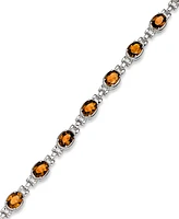 Sterling Silver Bracelet, Citrine Oval Link Bracelet (10 ct. t.w.)