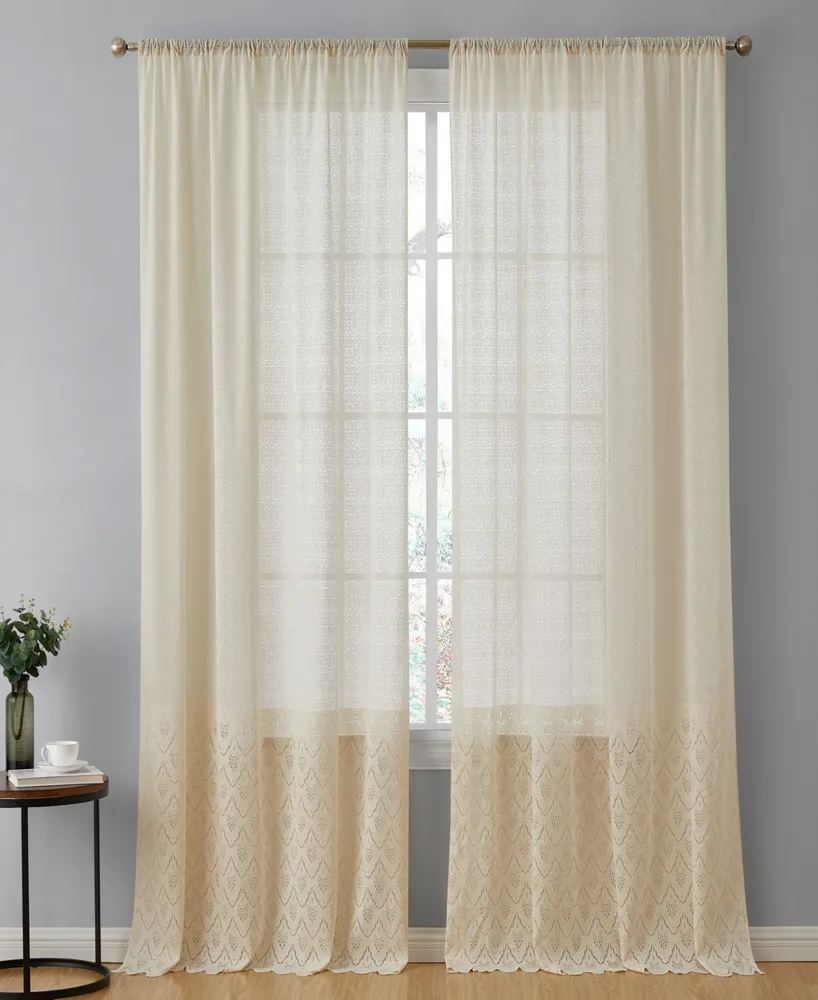 HLC.ME 2 Piece Semi Sheer Voile Window Curtain Drapes Grommet Panels for Bedroom, Living Room & Kids Room - White