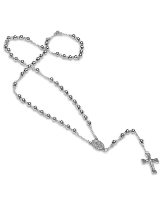Steeltime Stainless Steel Religious Classic Beaded Rosary with Necklaces