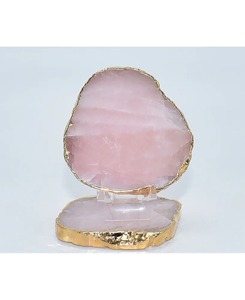 Nature's Decorations - Luxury Rose Quartz Coasters, Set of 2