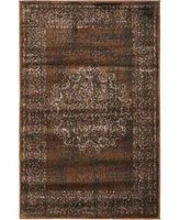 Bayshore Home Linport Lin5 Chocolate Brown Area Rug Collection