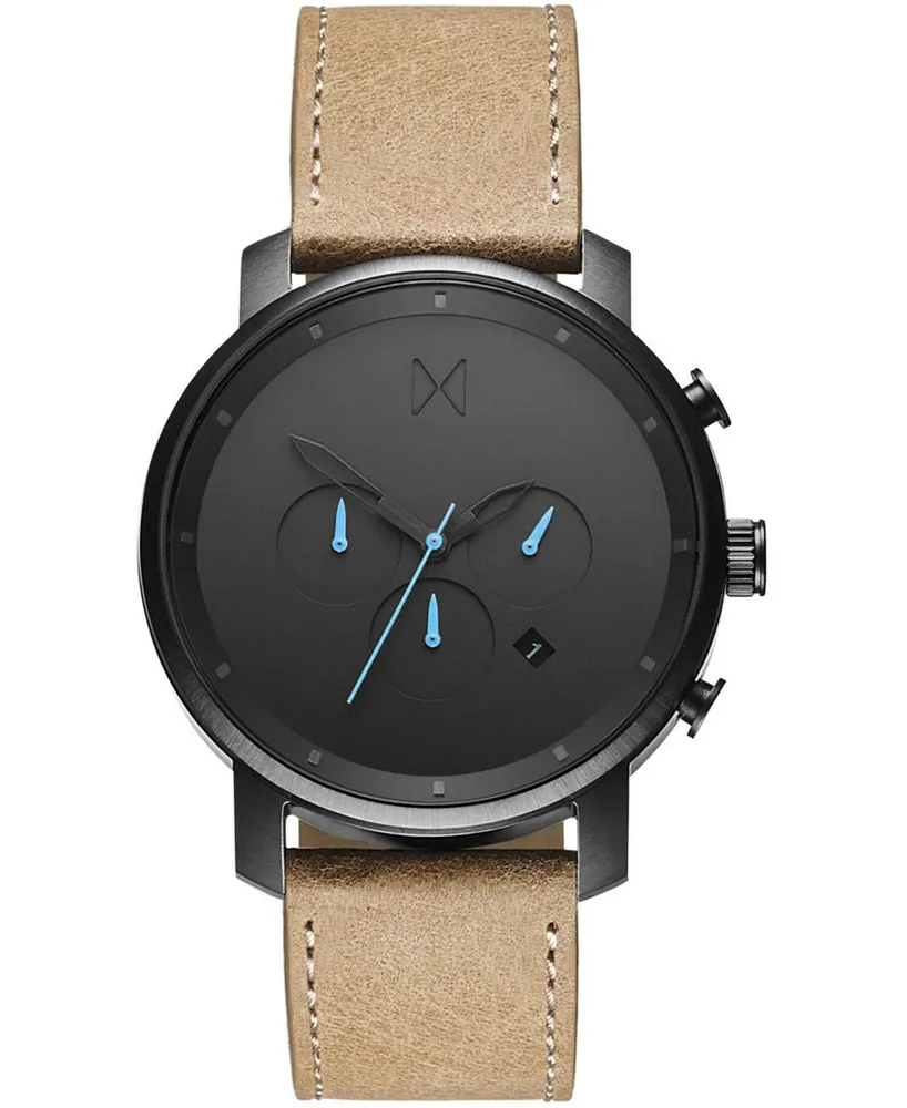 Mvmt Men's Chrono Sandstone Leather Strap Watch 45mm