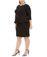 Calvin Klein Plus Peplum Sheath Dress