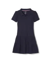 French Toast Little Girls Short Sleeve Ruffle Pique Polo Dress