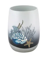 Avanti Blue Lagoon Ombre Seashells Wastebasket