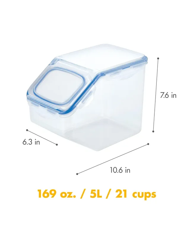 Lock & Lock Easy Essentials Pantry 21-Cup Rectangular Food Storage Container with Flip Lid