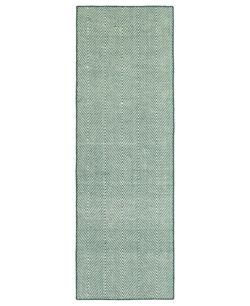 Kaleen Ziggy ZIG01-91 Teal 2' x 6' Runner Rug