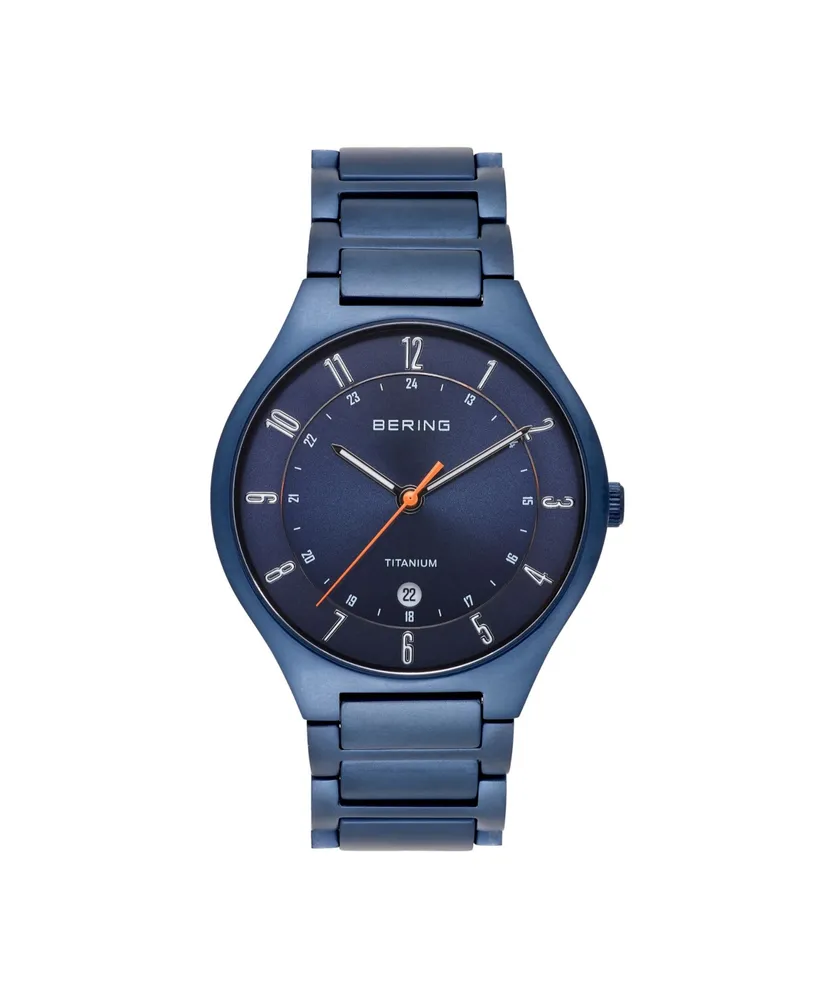 Bering Men's Blue Titanium Bracelet Watch 39mm