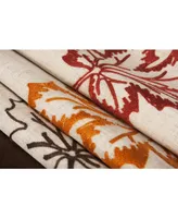 Rustic Autumn Embroidered Fall Table Runner
