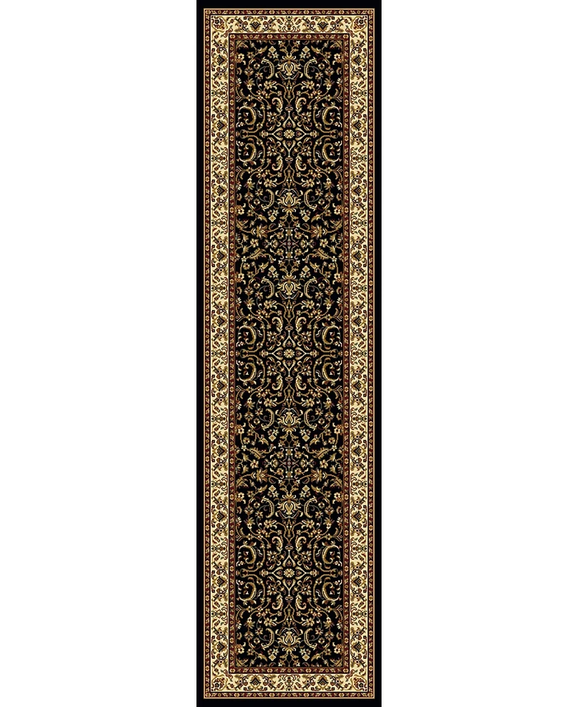 Closeout! Km Home 1318/1523/Black Navelli Black 2'2" x 8' Runner Rug