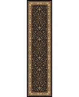 Closeout! Km Home 1318/1523/Black Navelli Black 2'2" x 8' Runner Rug