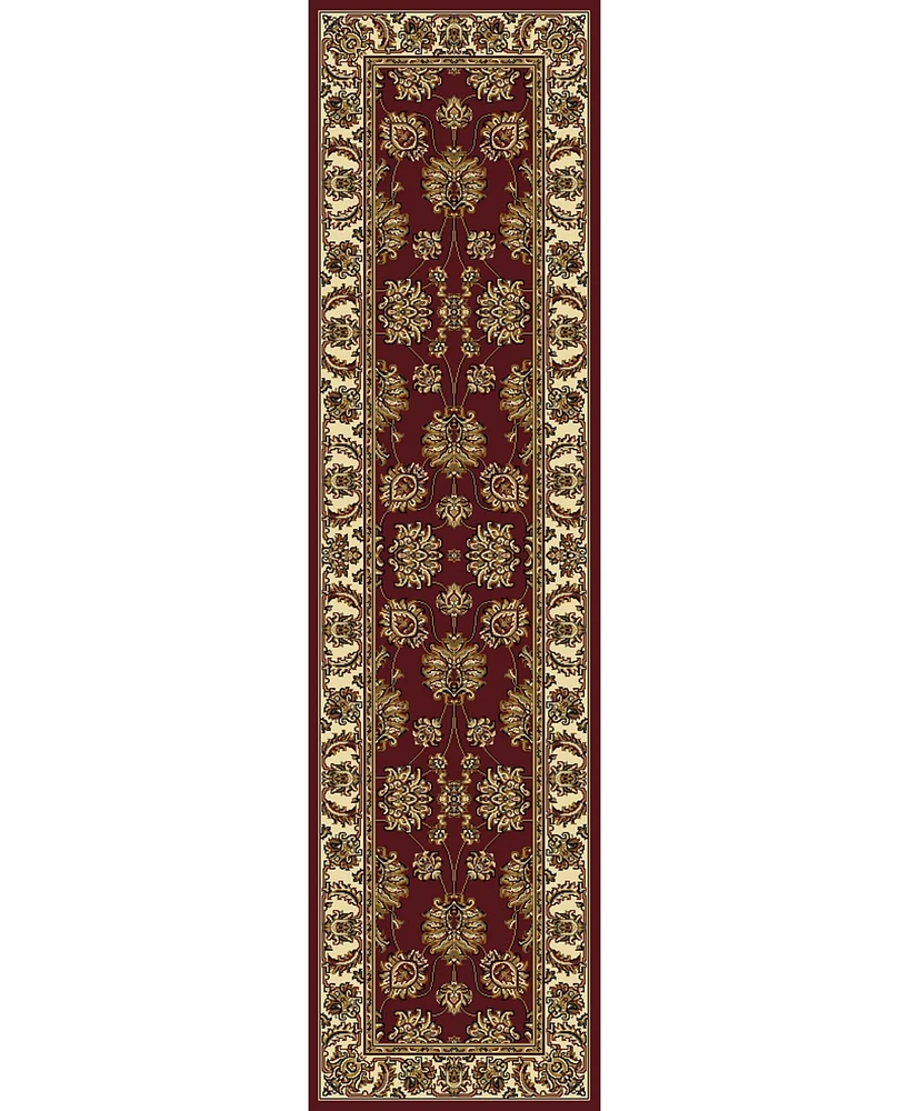 Closeout! Km Home 1330/1234/Burgundy Navelli Red 2'2" x 8' Runner Rug