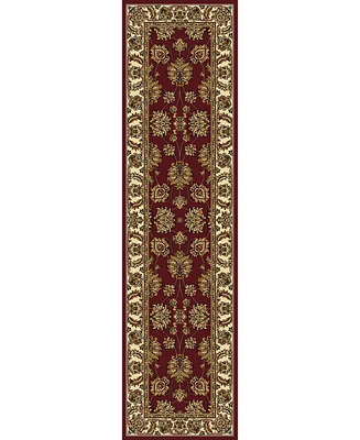 Closeout! Km Home 1330/1234/Burgundy Navelli Red 2'2" x 8' Runner Rug