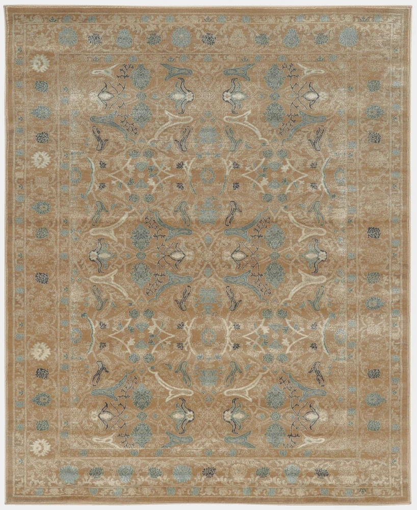 Closeout! Km Home 3564/0011/Beige Cantu Beige 5'3" x 7'3" Area Rug