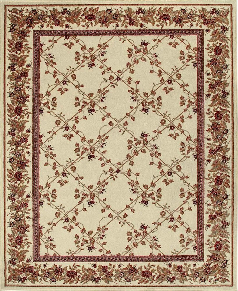 Closeout! Km Home 1590/2001/Ivory Pesaro Ivory 3'3" x 4'11" Area Rug