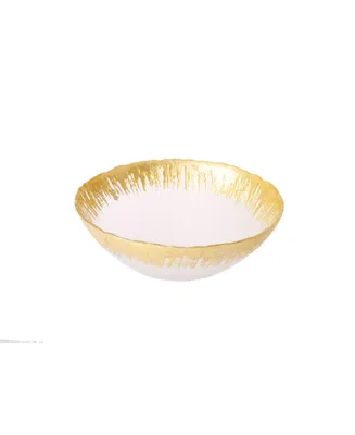 Classic Touch Individual Bowl with Flashy Gold-Toned Design