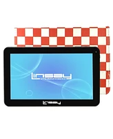 Linsay New 10.1" Tablet Octa Core 128GB with Exclusive Luxury Crocodile Style Keyboard Newest Android 13