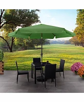 CorLiving 10ft Round Tilting Red Patio Umbrella