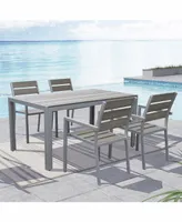 Corliving Distribution Gallant Sun Bleached Outdoor Dining Chairs