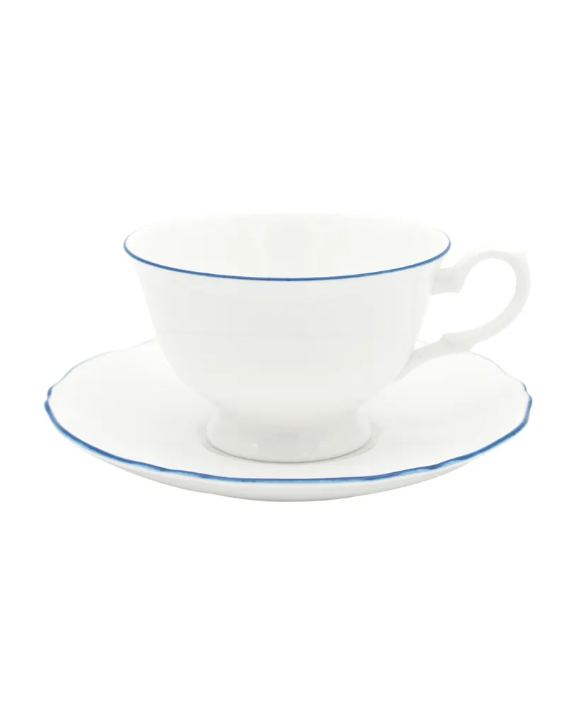 Twig New York Amelie Royal Blue Rim Cup & Saucer