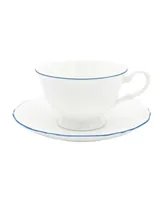 Twig New York Amelie Royal Blue Rim Cup & Saucer