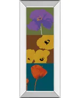 Classy Art Pop Poppies by Li-Legger, D Mirror Framed Print Wall Art - 18" x 42"