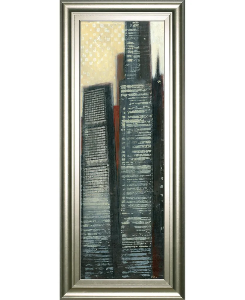 Classy Art Urban Landscape Iv by Norman Wyatt Framed Print Wall Art - 18" x 42"