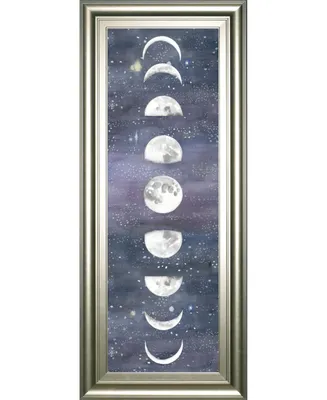 Classy Art Moon Chart Il by Naomi Mccavitt Framed Print Wall Art - 18" x 42"