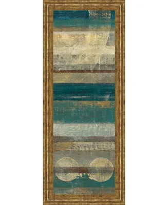 Classy Art Kuna Blue by Roque Silva Framed Print Wall Art - 18" x 42"