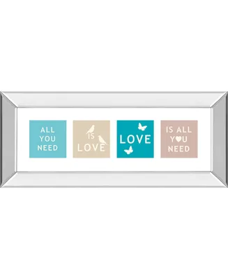 Classy Art Words of Kindness Il by The Vintage - Like Collection Mirror Framed Print Wall Art - 18" x 42"