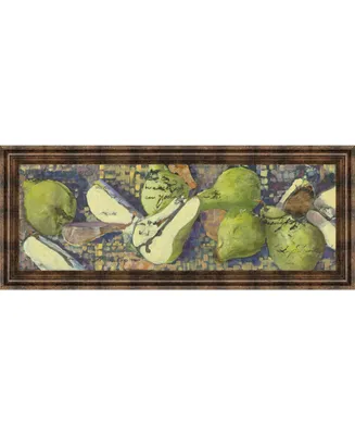 Classy Art Sparkling Pears I by Silvia Rutledge Framed Print Wall Art - 18" x 42"
