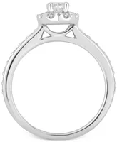 Gia Certified Diamond Oval Halo Engagement Ring (1 ct. t.w.) in 14k White Gold