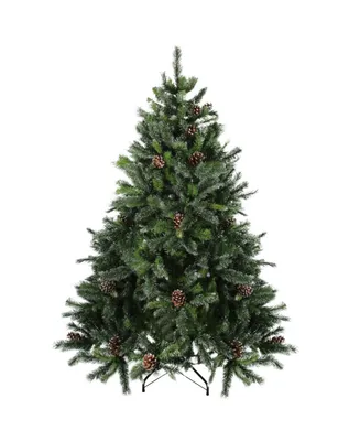 Northlight 7' Snowy Delta Pine with Pine Cones Artificial Christmas Tree - Unlit