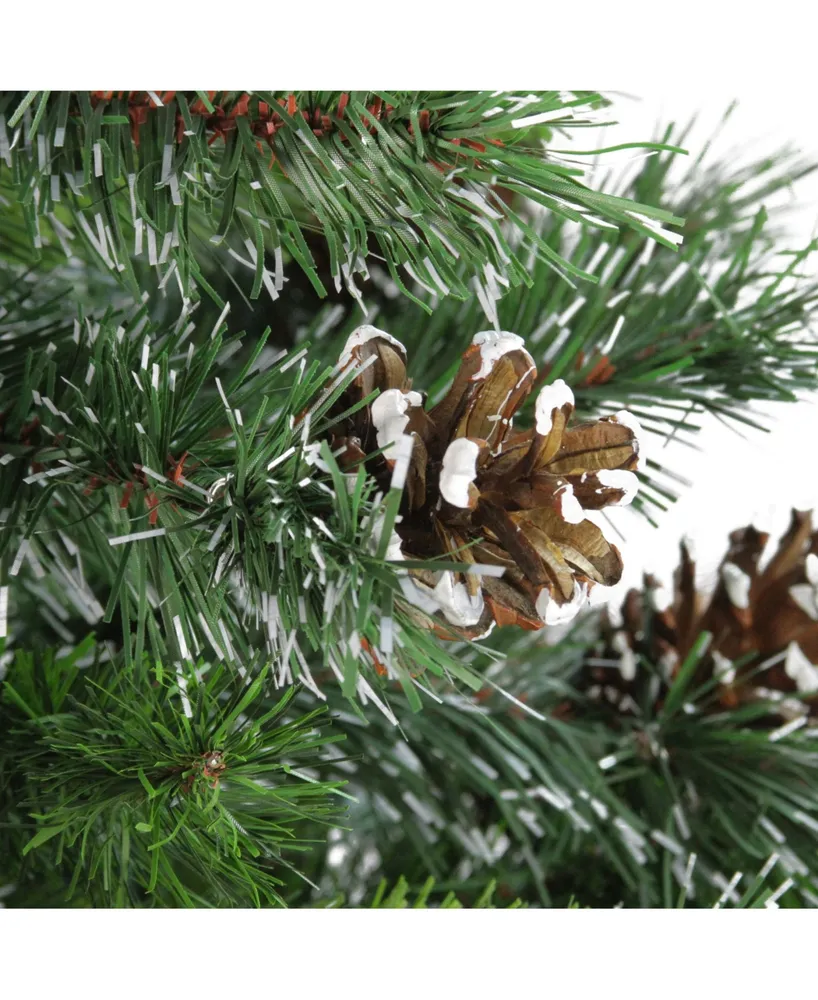 Northlight 4' Snowy Delta Pine with Pine Cones Artificial Christmas Tree - Unlit