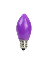 Northlight Pack of 25 Incandescent Opaque C7 Purple Christmas Replacement Bulbs