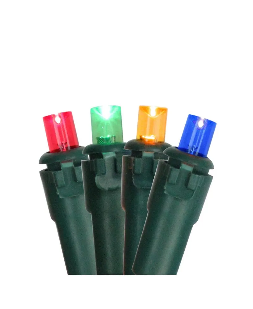 Northlight Set of 50 Multi Colored Led Wide Angle Christmas Lights - Green Wire