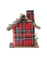 Northlight 4.25" Red Plaid Country Cabin Christmas Ornament
