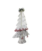 Northlight 22" White Red and Brown Christmas Tree Decoration