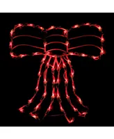 Northlight 14" Lighted Red Bow Christmas Window Silhouette Decoration