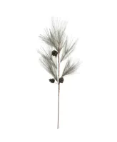 Northlight 40" Long Needle and Pine Cone Platinum Artificial Christmas Spray