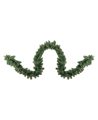 Northlight 9' Pre-Lit Deluxe Windsor Pine Artificial Christmas Garland - Clear Lights