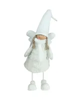 Northlight 26.75" Snowy Woodlands White Bobble Girl Angel Christmas Figure