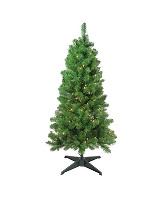 Northlight 4' Pre-Lit Noble Pine Artificial Christmas Tree- Clear Lights